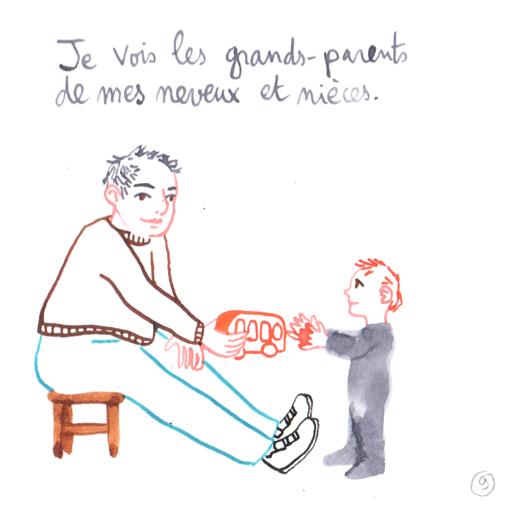 je vois les grand-parents de mon enfant